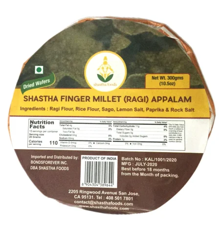 Finger Millet (Ragi) Appalam (300g)